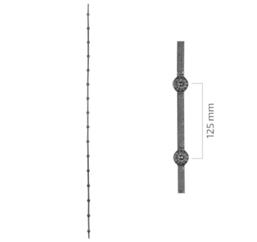 Tyč zdobená 12x12mm,délka 2m